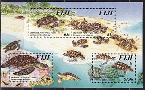 Фиджи, 1997, Черепахи, блок